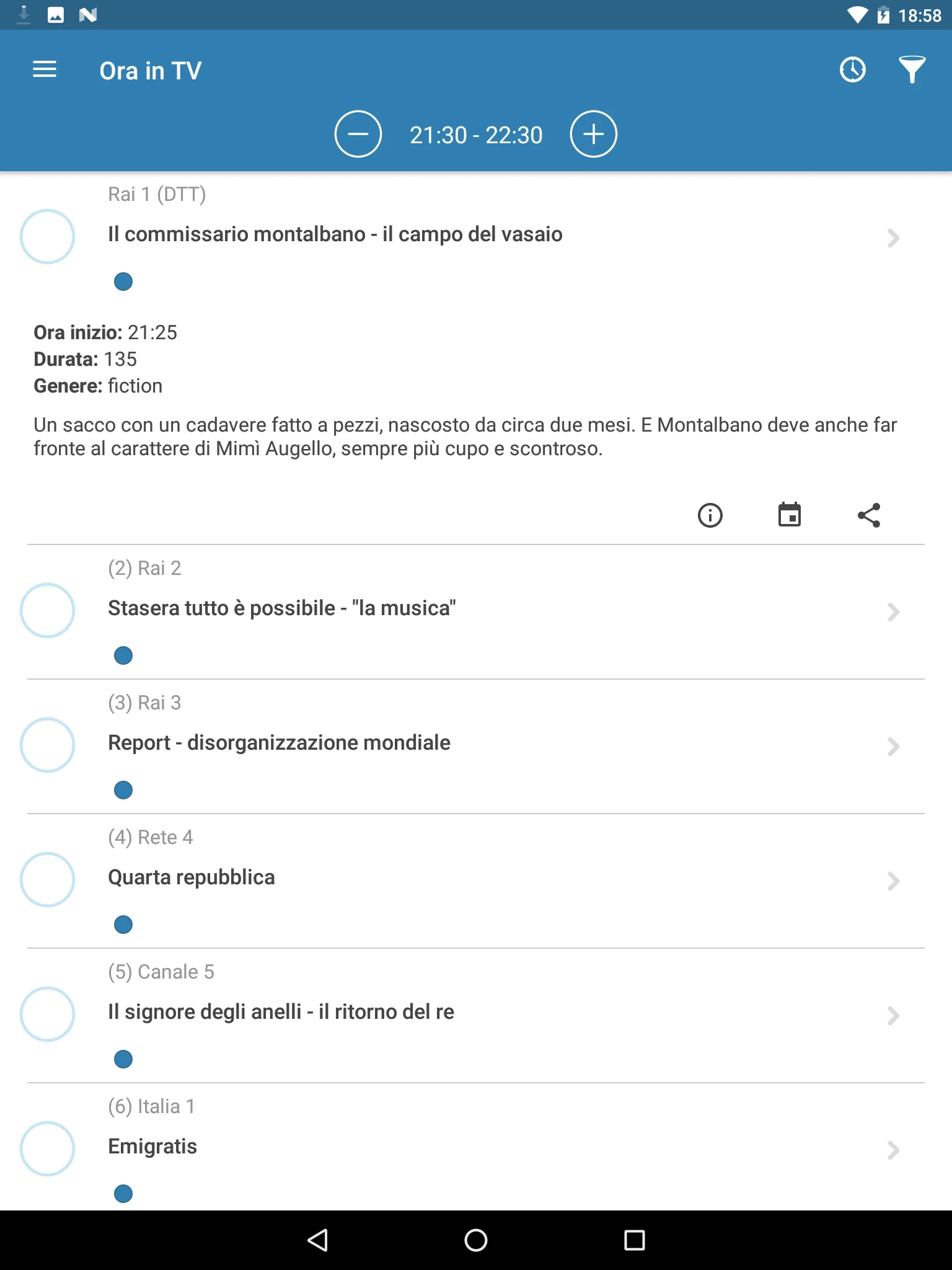 Oggi in TV - Guida TV screenshot